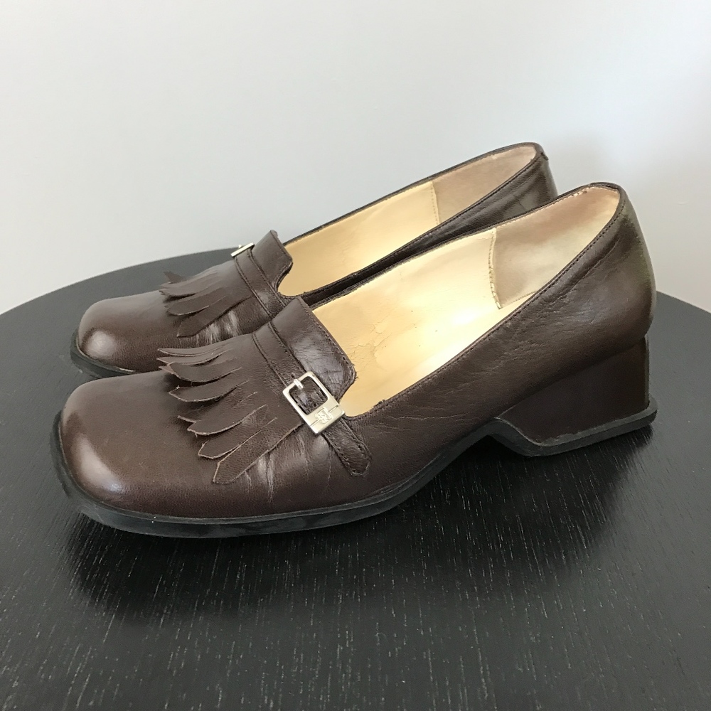 BISOU BISOU Fringed Leather Loafers